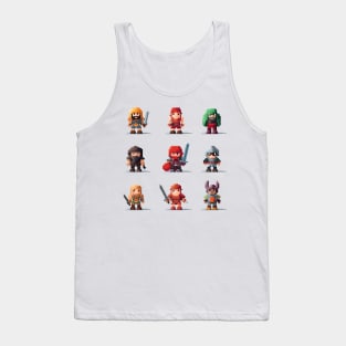 Pixel art video game characters Tank Top